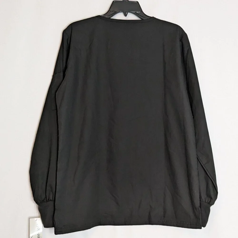 BUTTER-SOFT, NWT Black Long Sleeve Medical Scrub Top; Men Size S